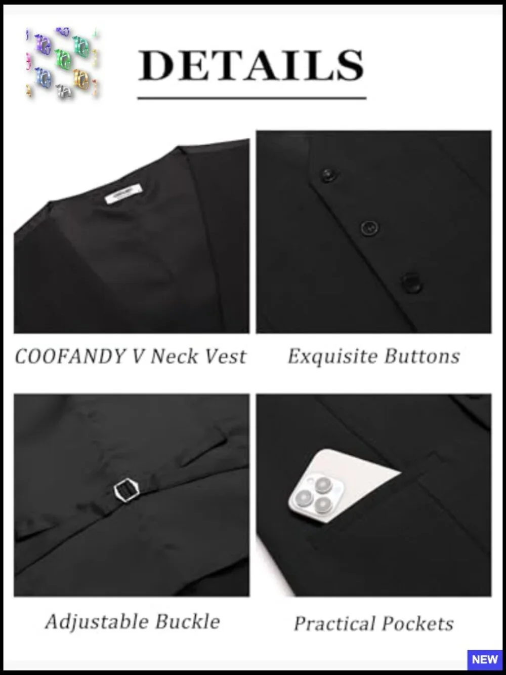 Slim Fit Formal Dress Waistcoat Groomsman Vest Classic Elegant Wedding Business